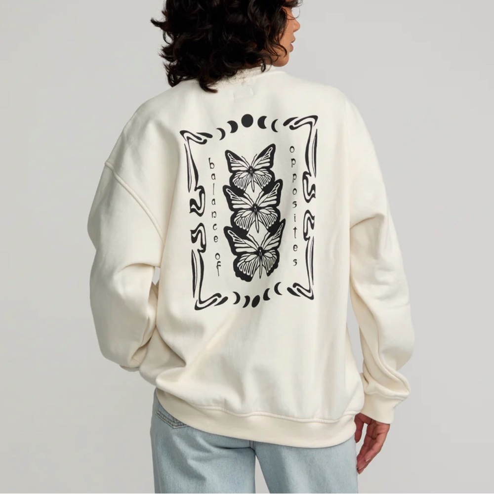 RVCA‎ | Butterfly Baggy Crewneck Sweatshirt Size S